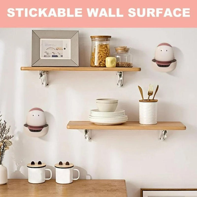 Dish Brush with Soap Dispenser, Automatic Liquid Dishwashing Brushes,Kitchen Scrub Brush for Dishes Pots Pans Sink Cleaning, Cute Chick-shaped Dish Scrubber with Holder Set - Image 5